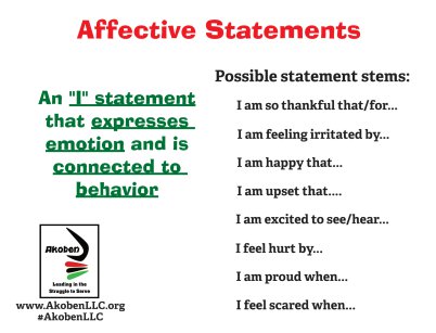 Restorative Practices Affective Statement Cards